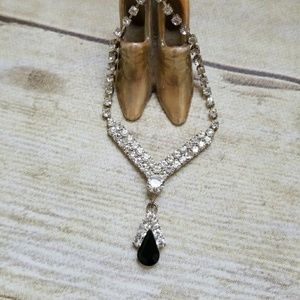 Rhinestone chevron necklace